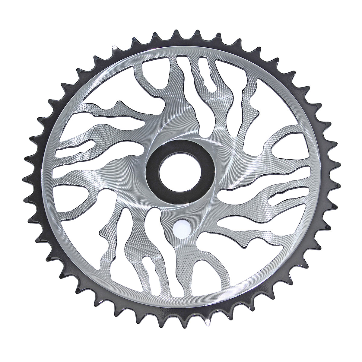 Steel Chainring Zt7i-d 1/2 X 1/8 44t Chrome/Black.