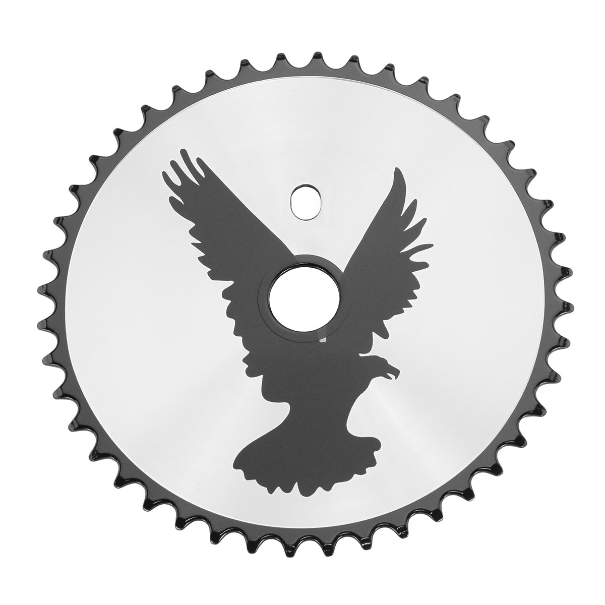 Steel Chainring Eagle 1/2 X 1/8 44t Chrome/Black.