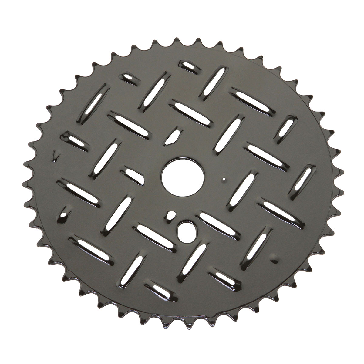 Steel Chainring Cw375b 44t 1/2 X 1/8 Black/Chrome.