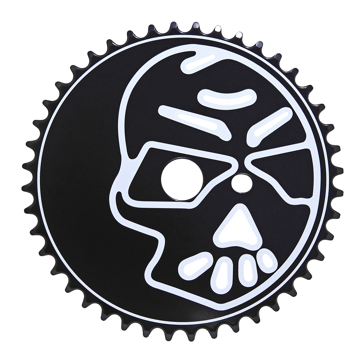 Steel Chainring Skull 1/2 X 1/8 44t Black/White.