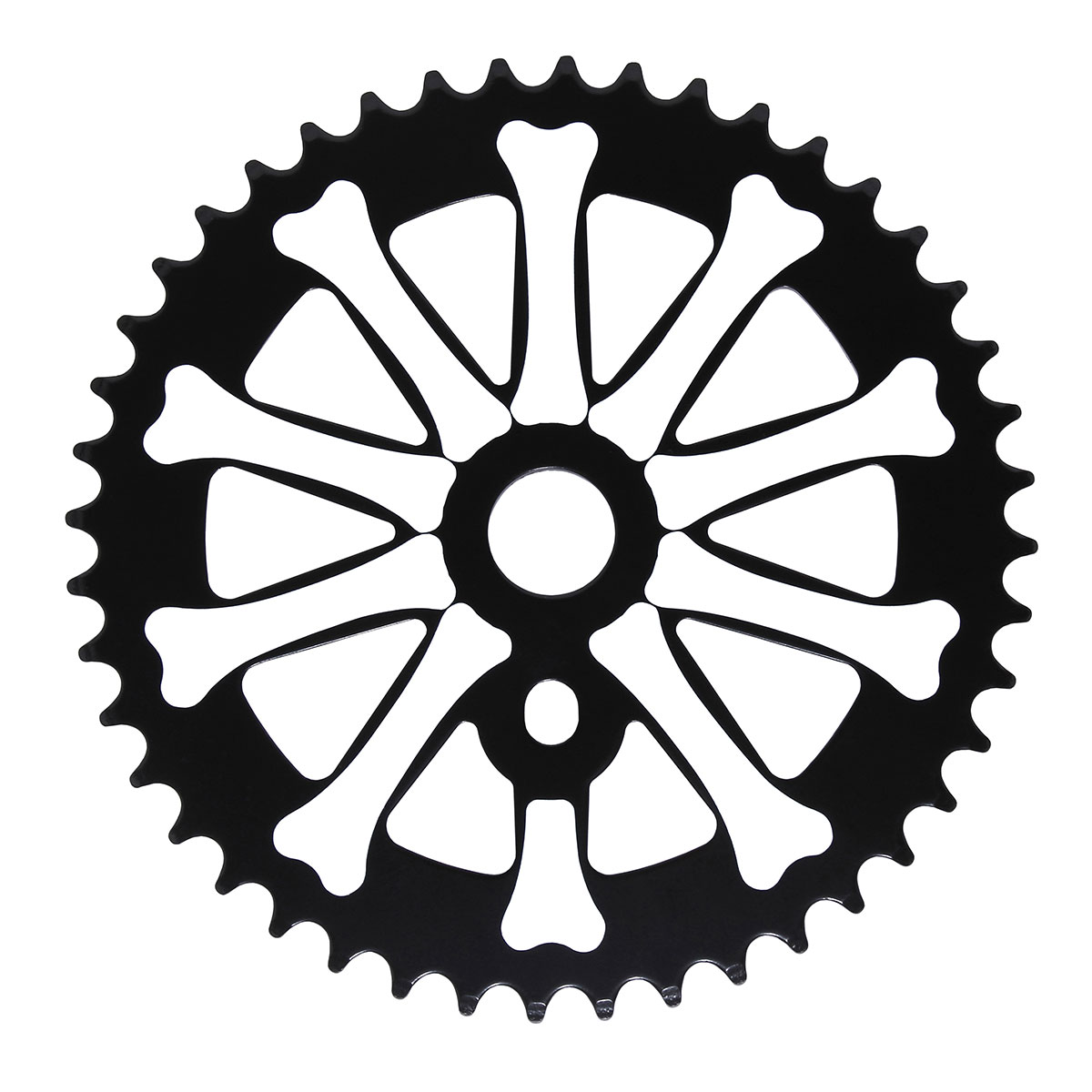Steel Chainring 412 1/2 X 1/8 44t Black/White.