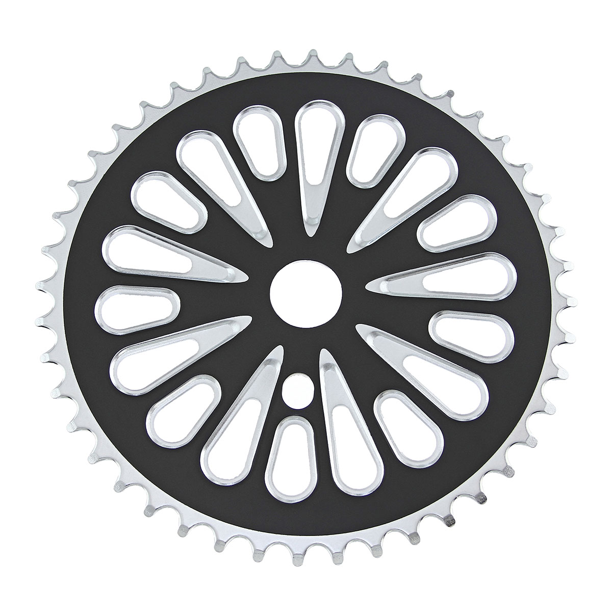 Steel Chainring 337-1 1/2 X 1/8 44t Chrome/Black.
