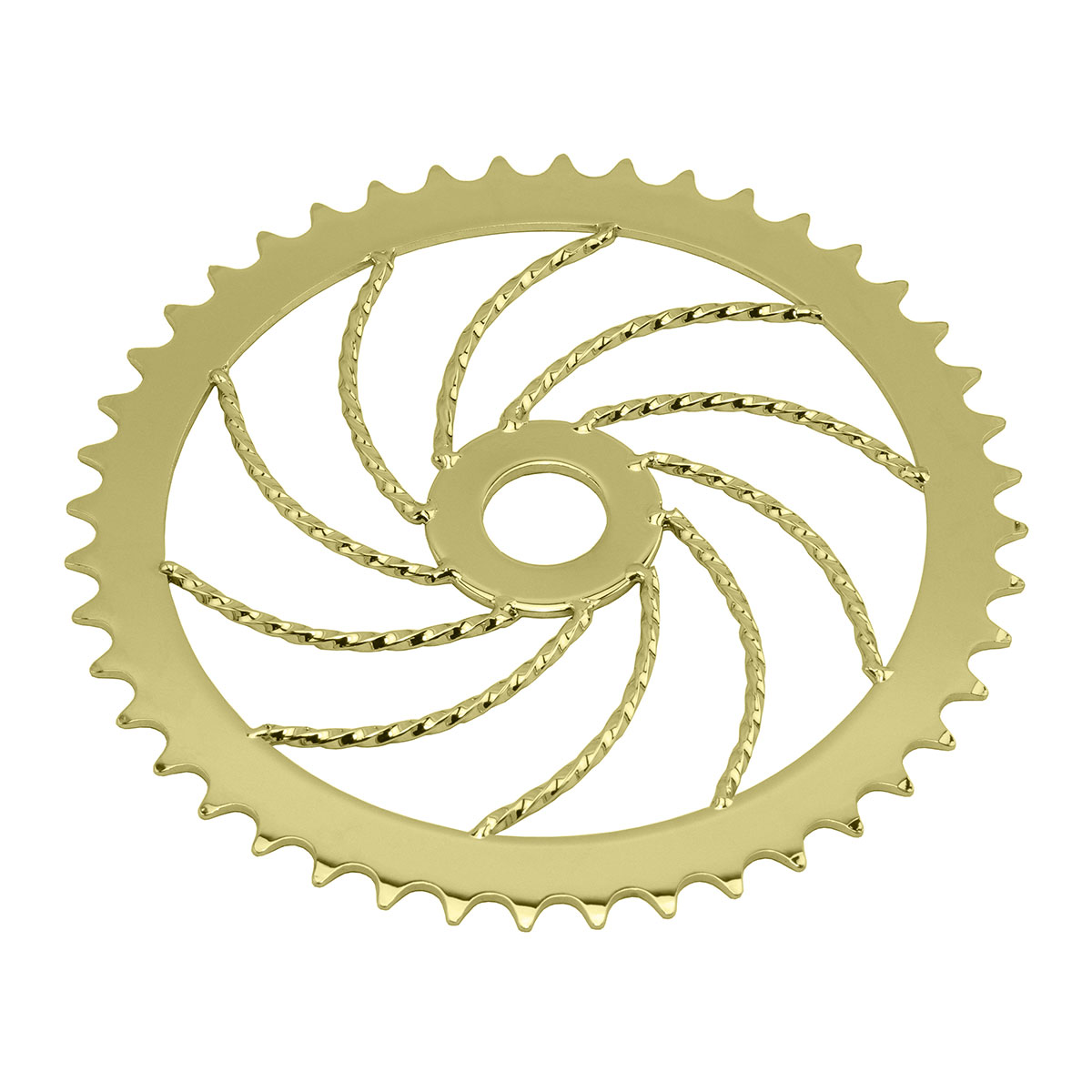 Lowrider Square Twisted Steel Chainring 1/2 X 1/8 44t S-60 Gold.