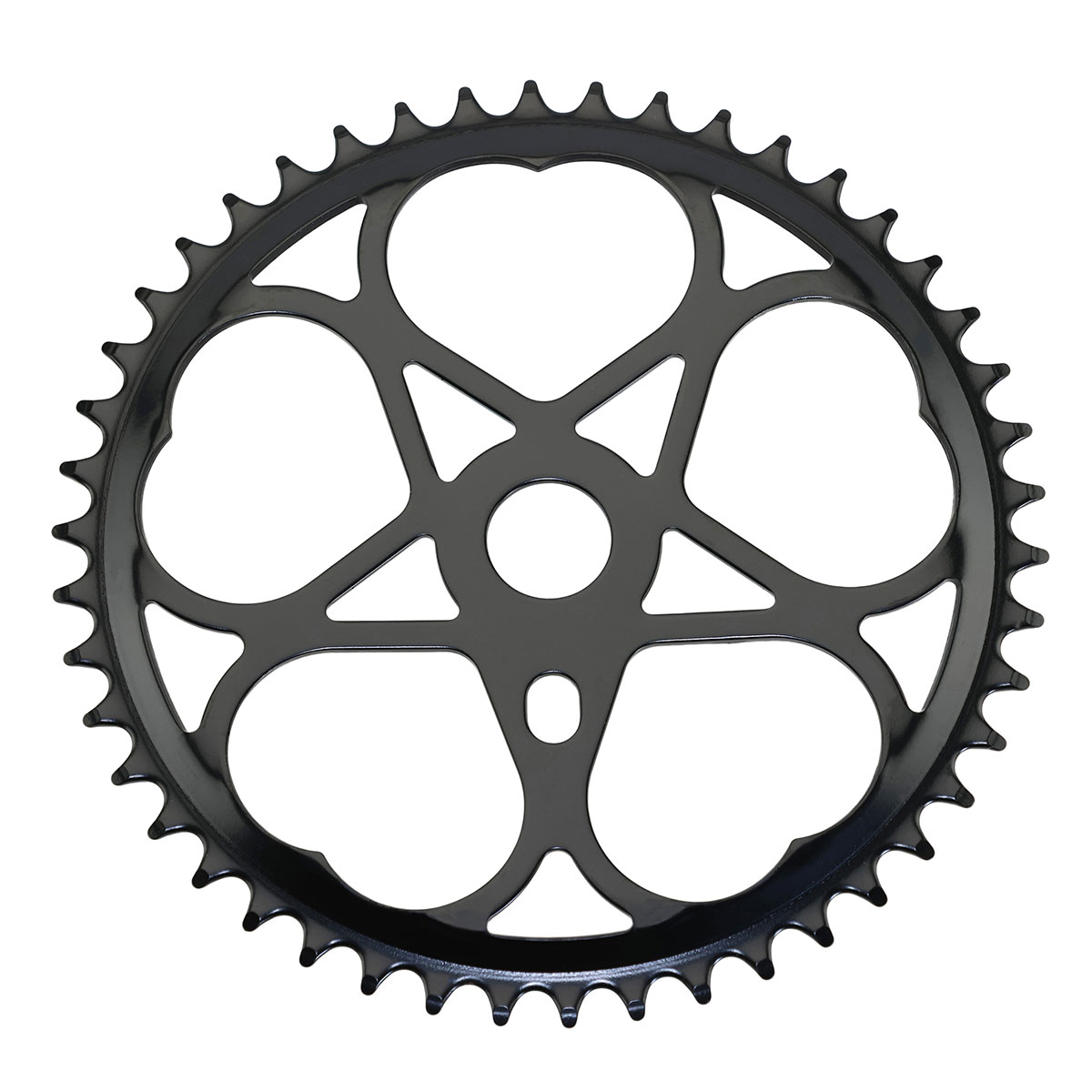 Steel Chainring Sweet Heart 1/2 X 1/8 46t Black.