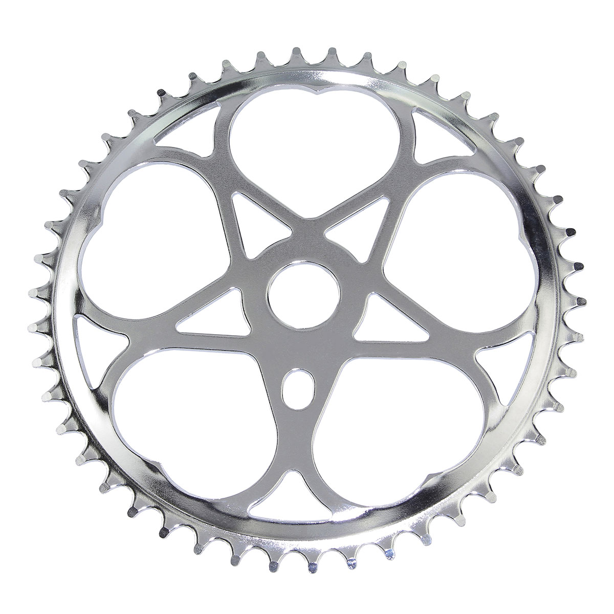 Steel Chainring Sweet Heart 1/2 X 3/32 46t Chrome.