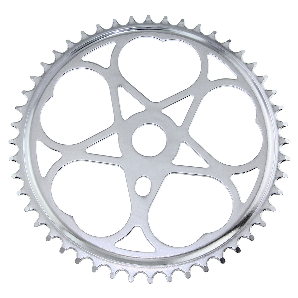 Steel Chainring Sweet Heart 1/2 X 1/8 48t Chrome.