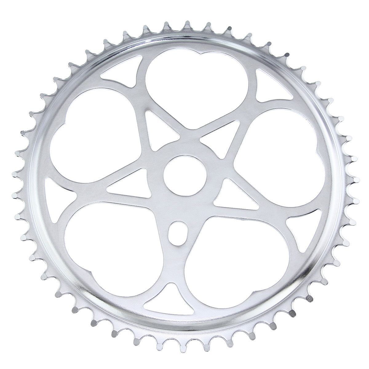 Steel Chainring Sweet Heart 1/2 X 3/32 48t Chrome.