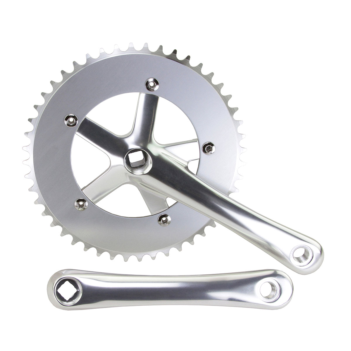 Alloy 8160 Track Crankset 48T x 170mm Silver.