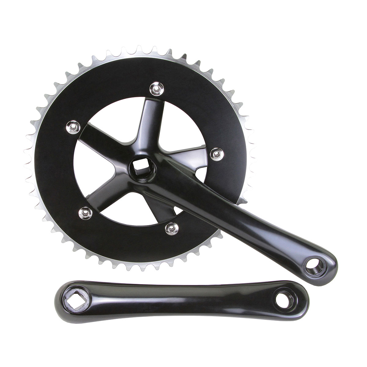 Alloy 8160 Track Crankset 48T x 170mm Black.