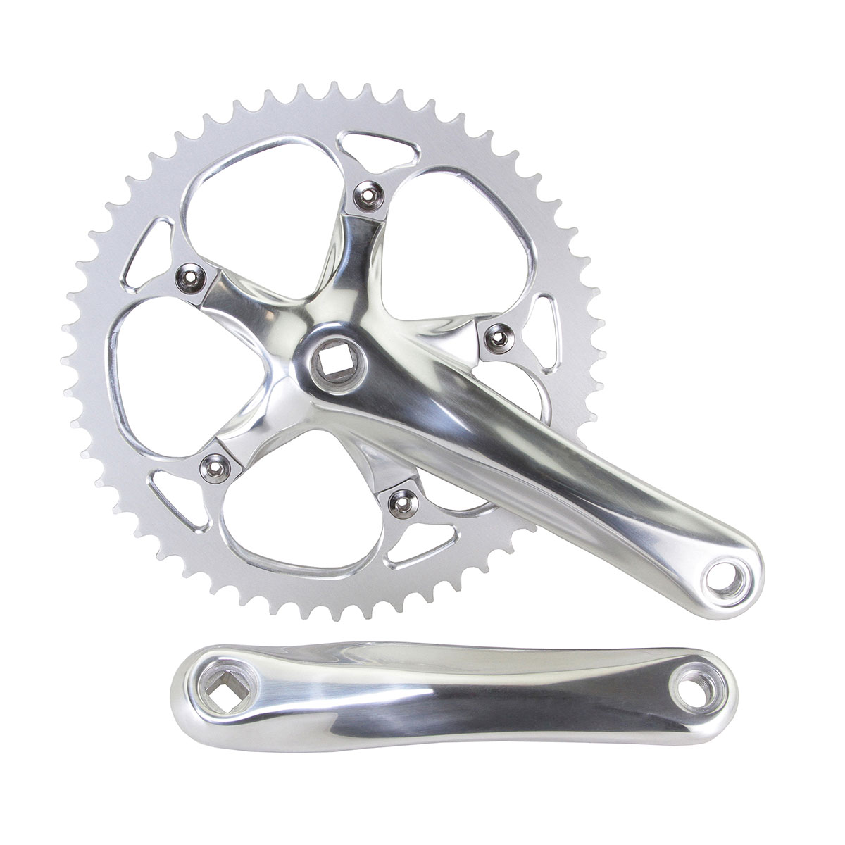 Alloy 540 Track Crankset 52T x 175mm Matt Silver.