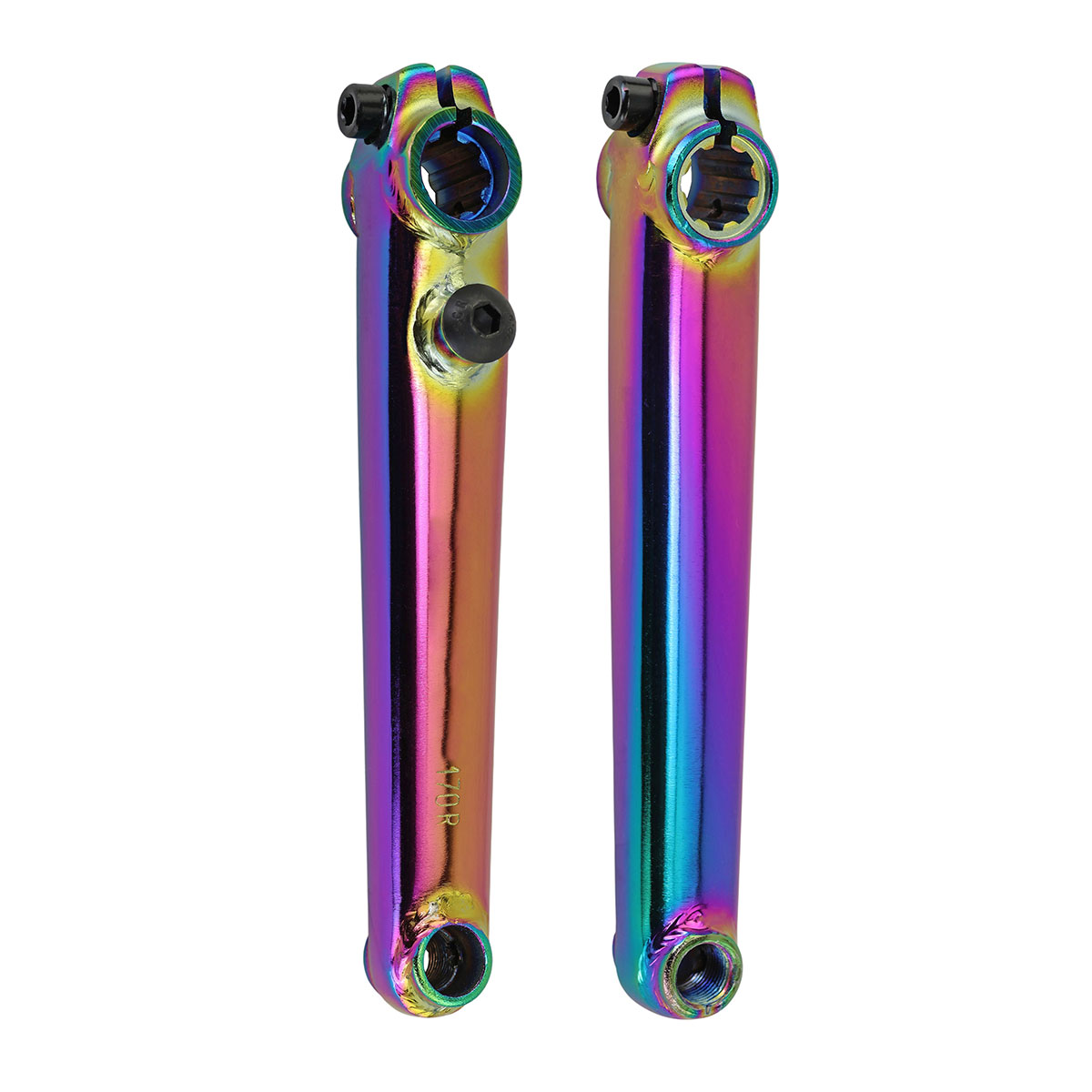 Cro-mo Crank Arm Set 170mm 19mm Spindle 8t spline Oil Slick.