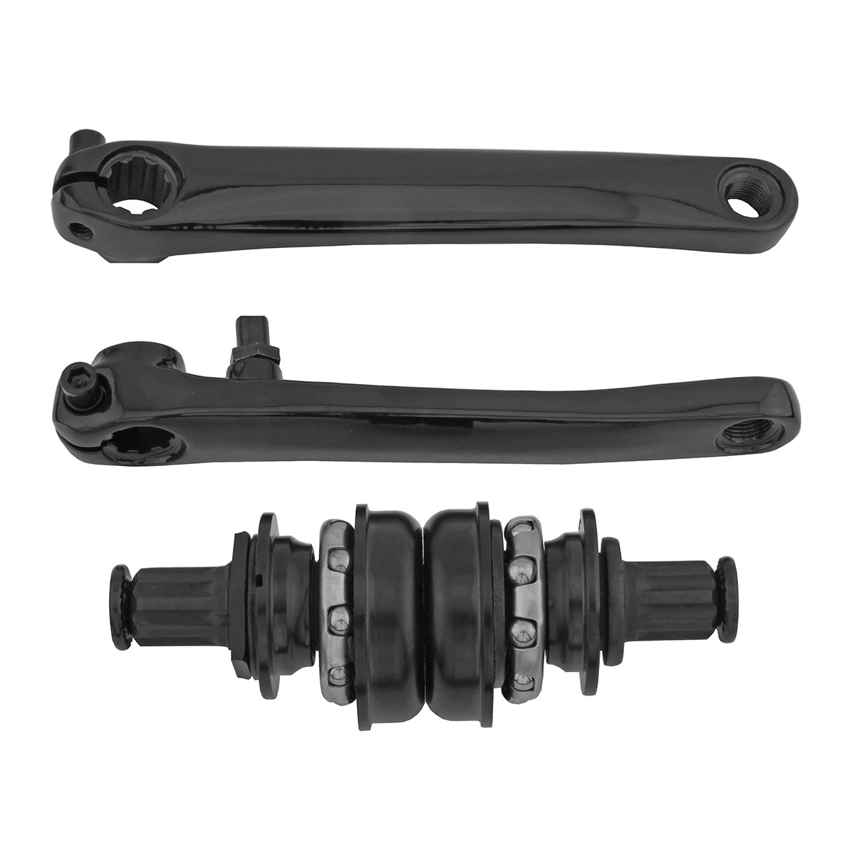 Crank Set Steel 175mm USA/BB 8t Black.