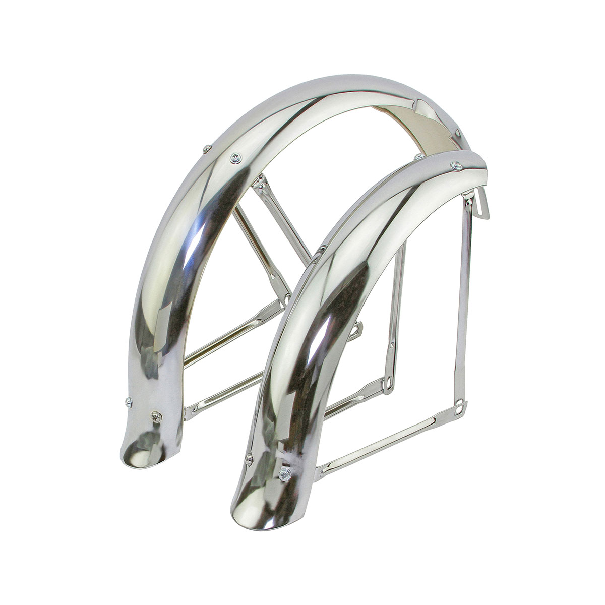 16 Flared Adjustable Fender Set Chrome.