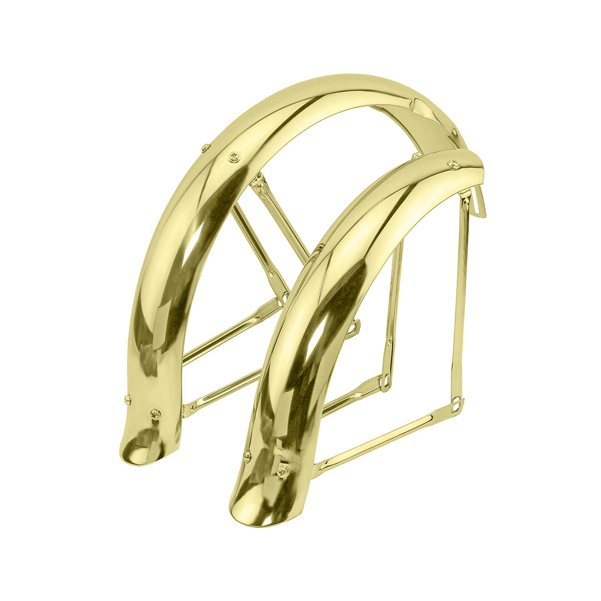 16 Flared Adjustable Fender Set Gold.
