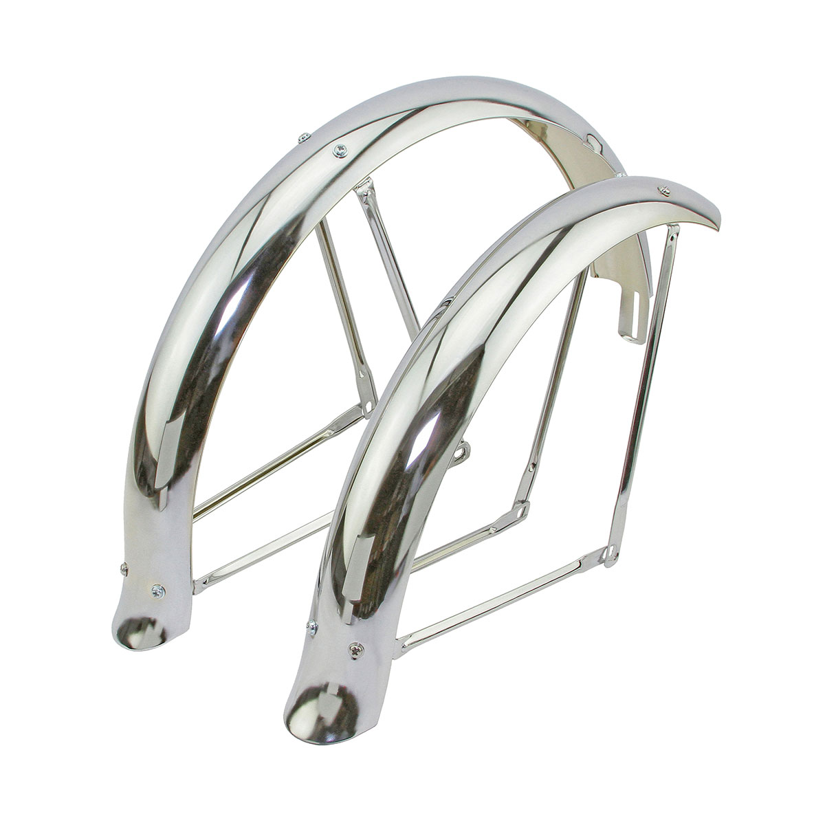 20 Flared Adjustable Fender Set Chrome.