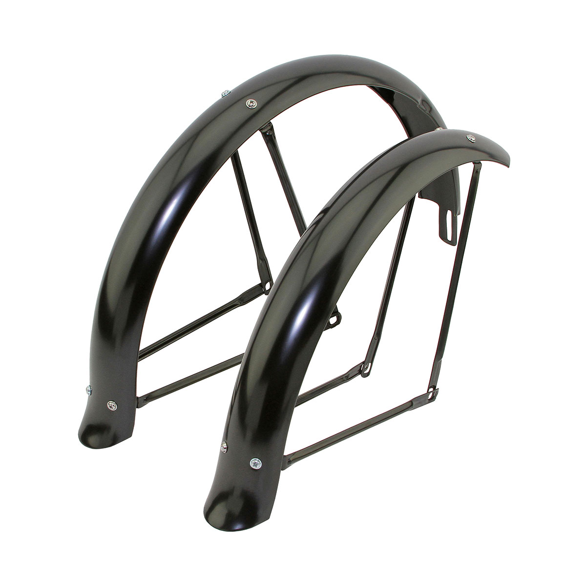 20 Flared Adjustable Fender Set Black.