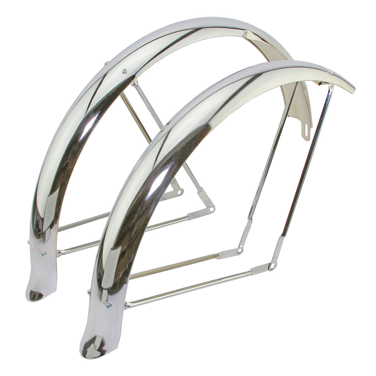 26 Flared Adjustable Balloon Fender Set Chrome.