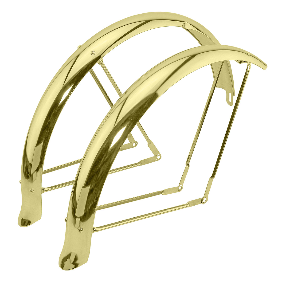 26 Flared Adjustable Balloon Fender Set Gold.