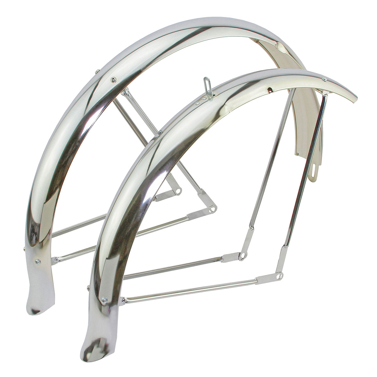 26 Flared Standard Balloon Fender Set Chrome.