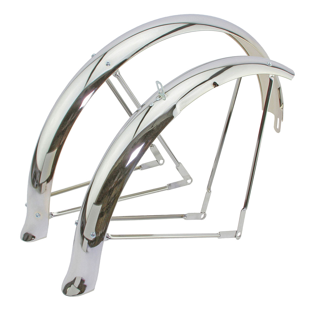 26 Limo Flared Standard Balloon Fender Set Chrome.