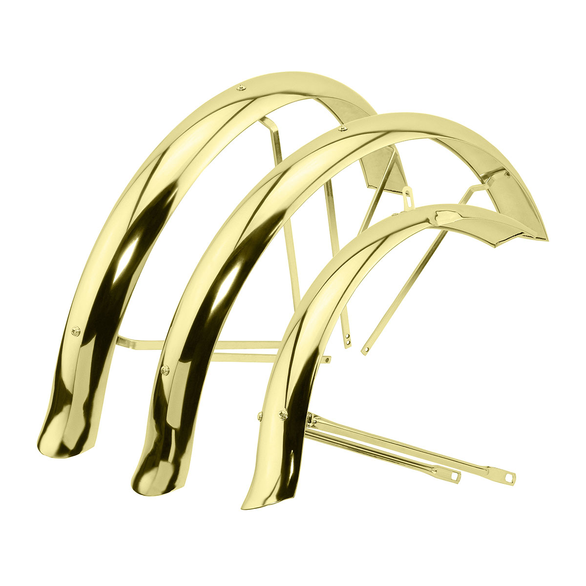 24 Flared Standard Hollow Trike Conversion Kit Fender Set Gold.