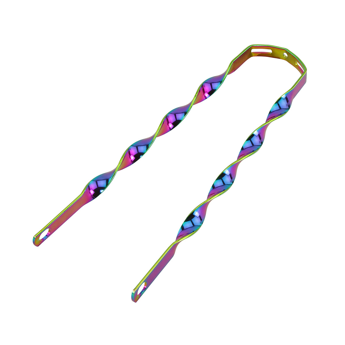 20 Flat Twisted Fender Braces Oil Slick.