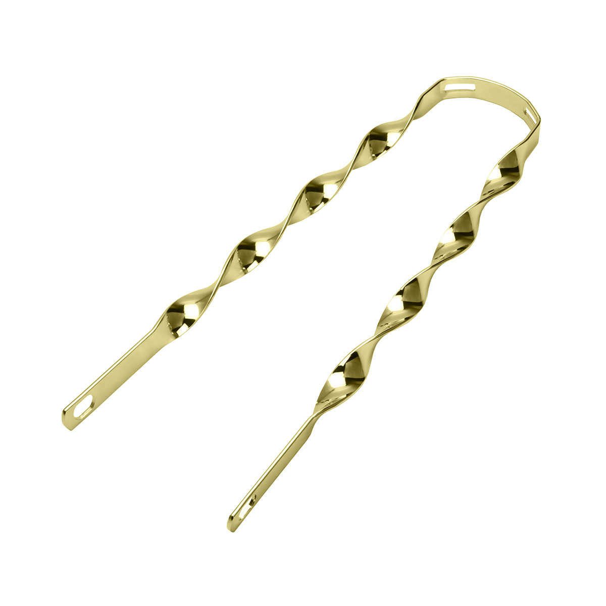 20 Flat Twisted Fender Braces Gold.