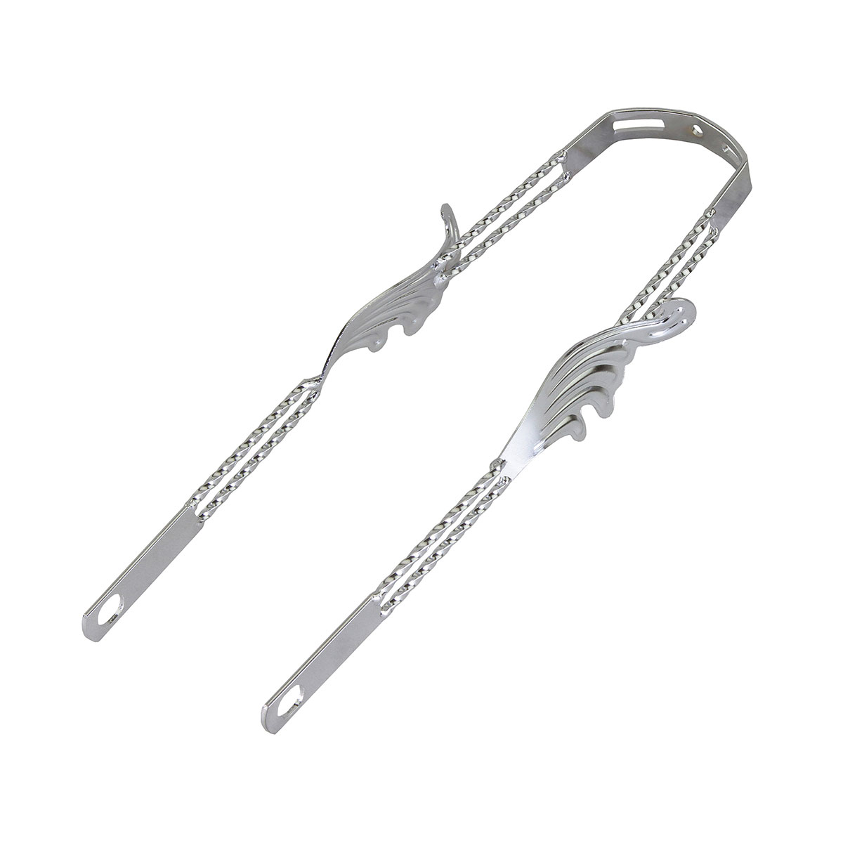 20 3D Wing Twisted Fender Braces Chrome.