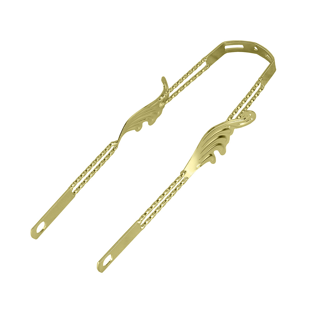 20 3D Wing Twisted Fender Braces Gold.