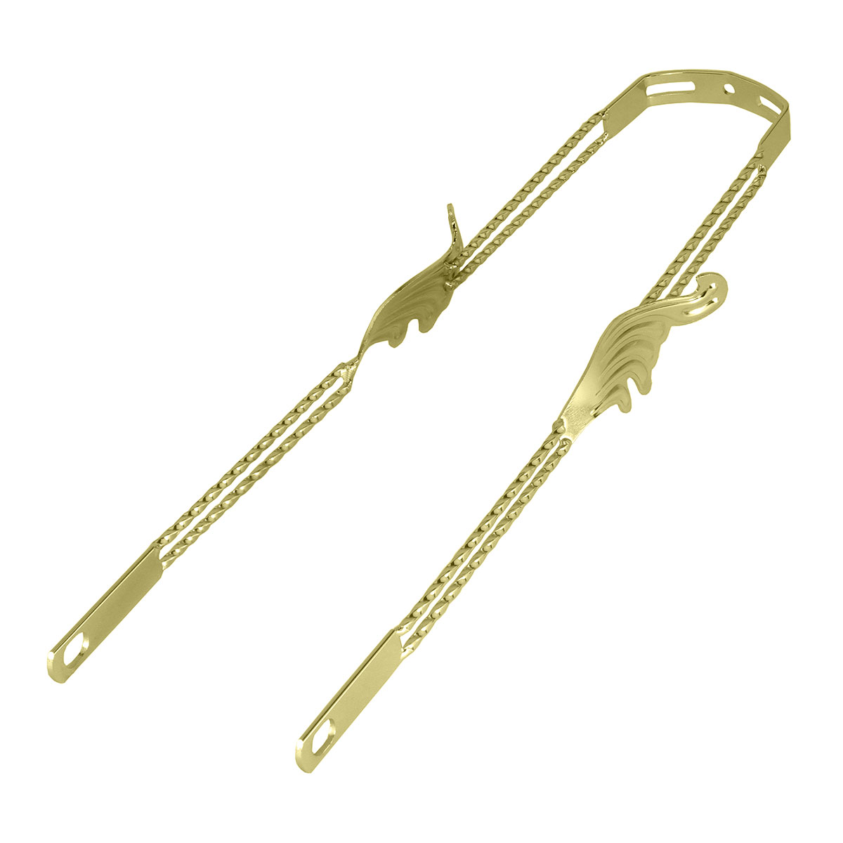 26 3D Wing Twisted Fender Braces Gold.