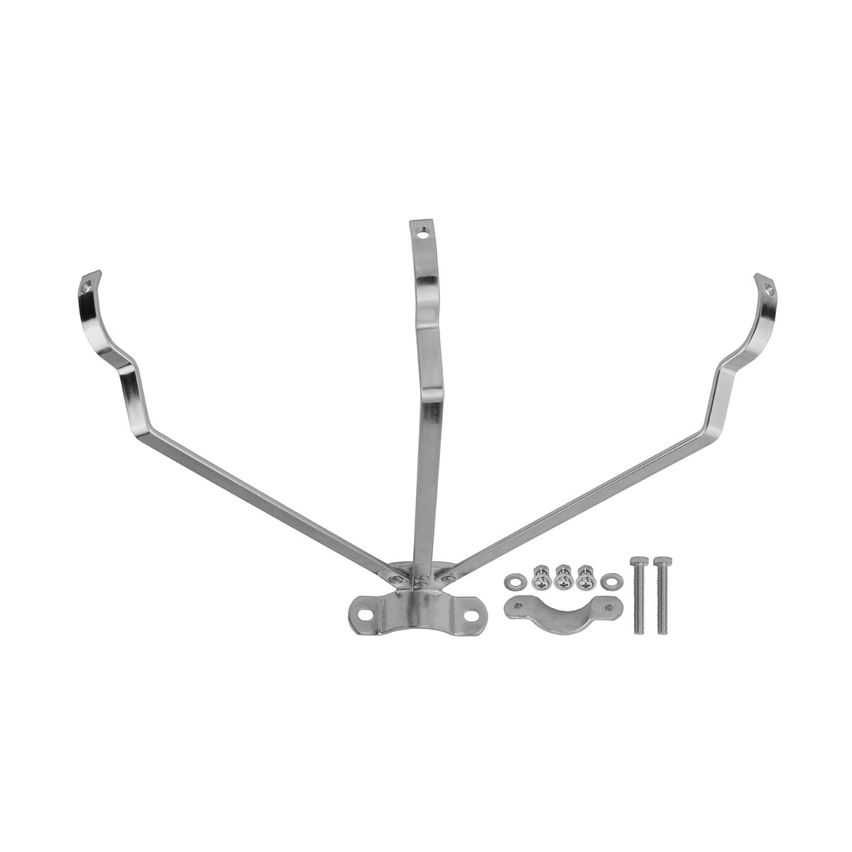 20 Trike Hollow Rear Fender Braces Chrome.