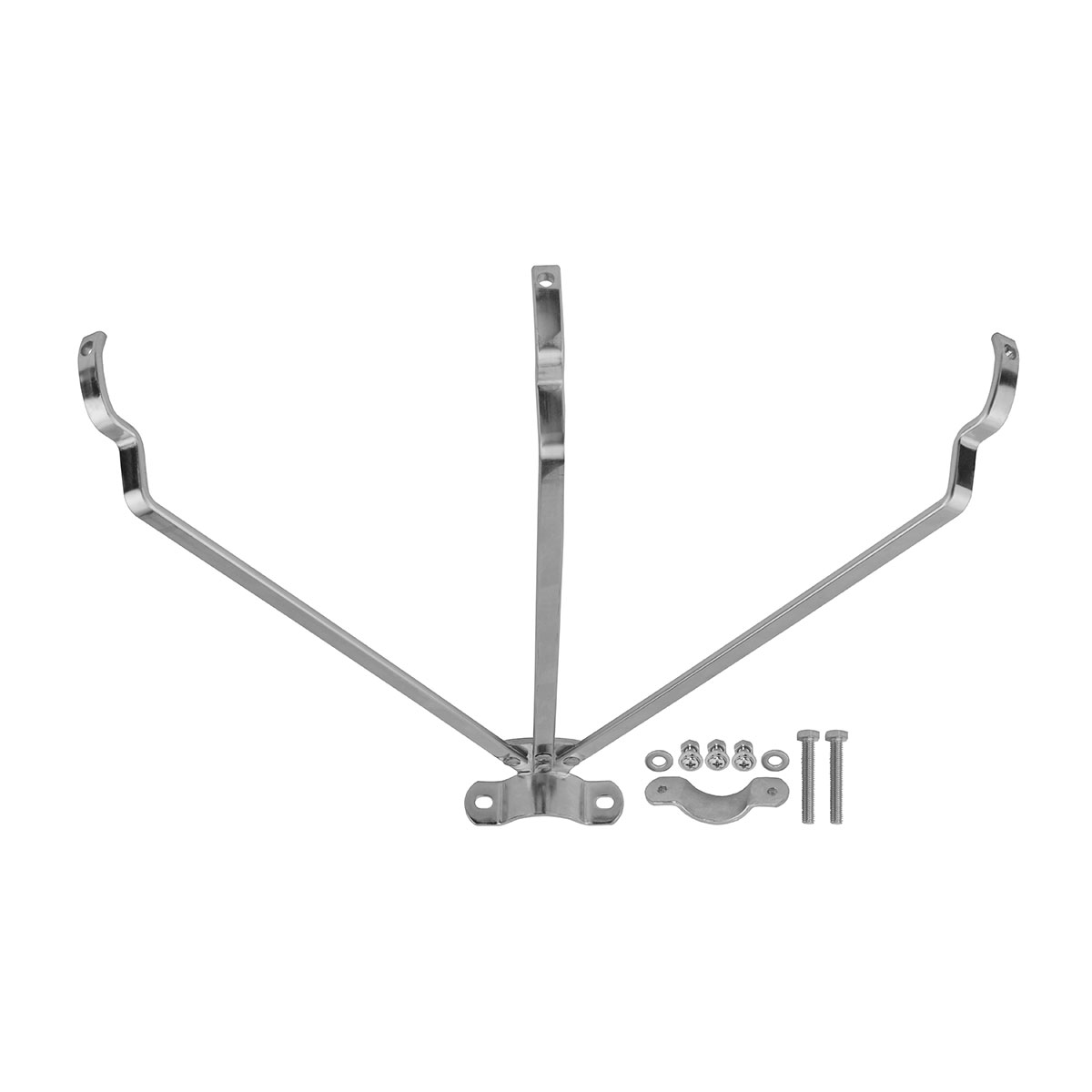 24 Trike Hollow Rear Fender Braces Chrome.