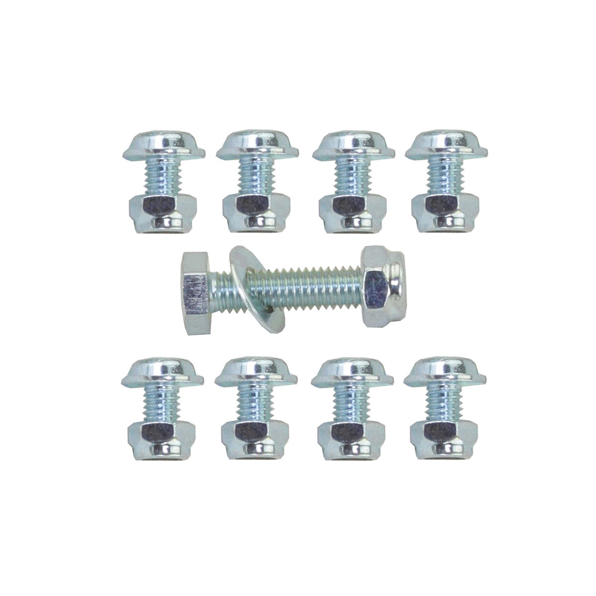 Bolt/Nut Fender Set-of/9 Chrome.