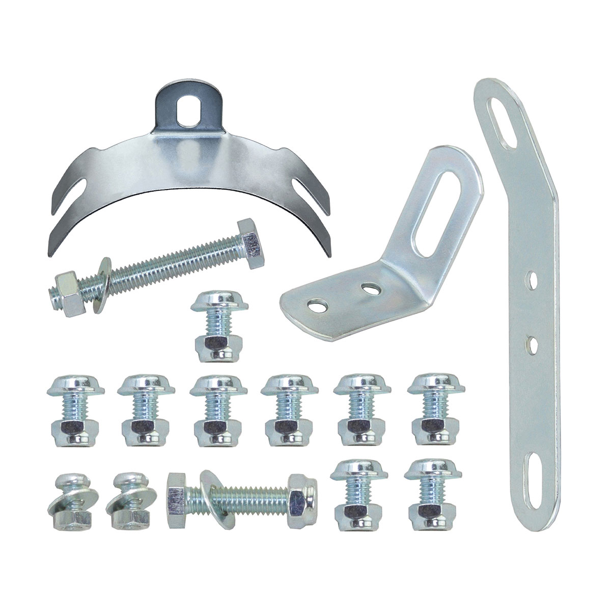 Bracket Bolt/Nut Fender Set-of/16 Chrome.