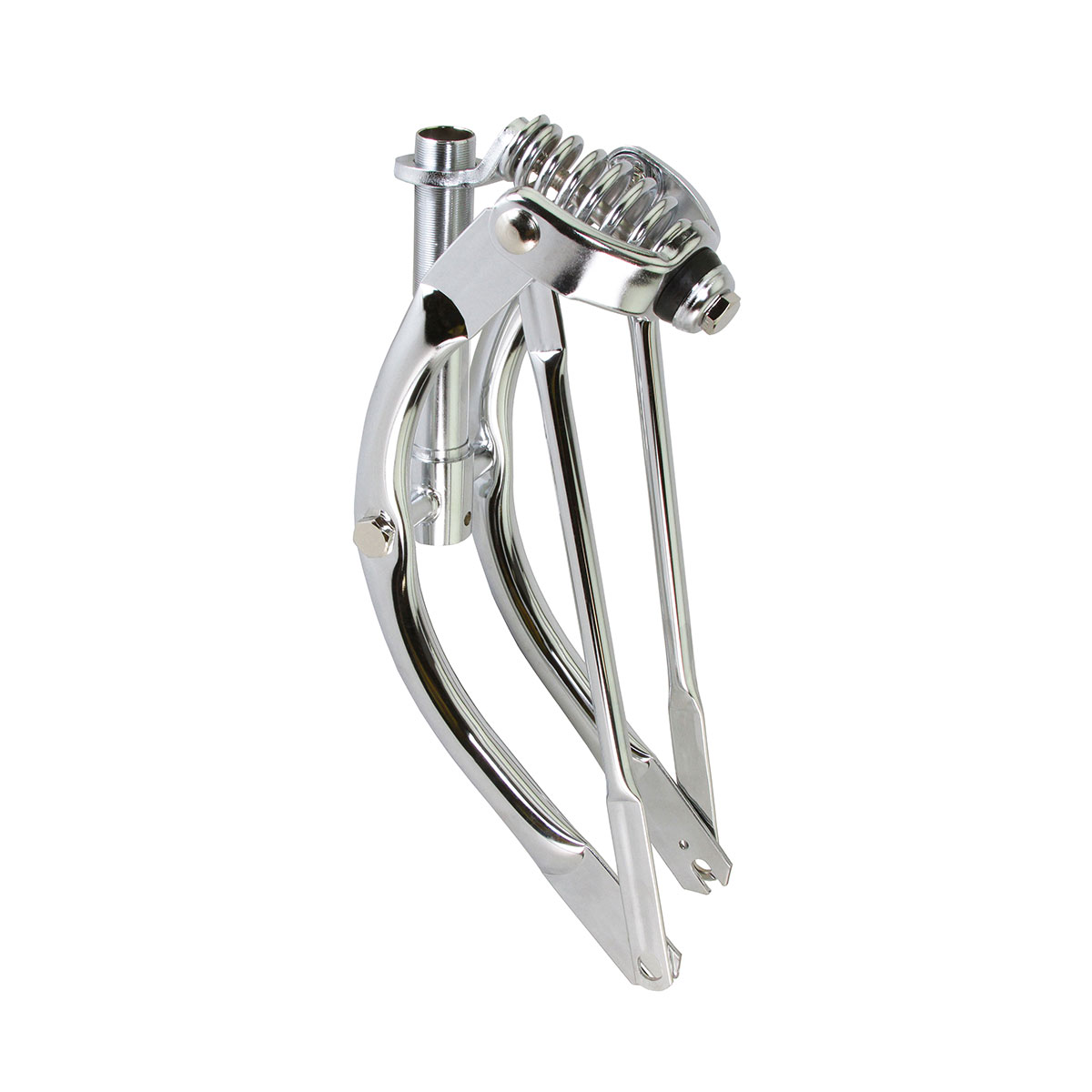 12 Lowrider Bent Spring Fork 1 Inch Chrome.