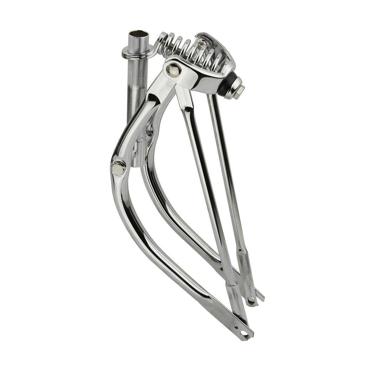 16 Lowrider Bent Spring Fork 1 Inch Chrome.