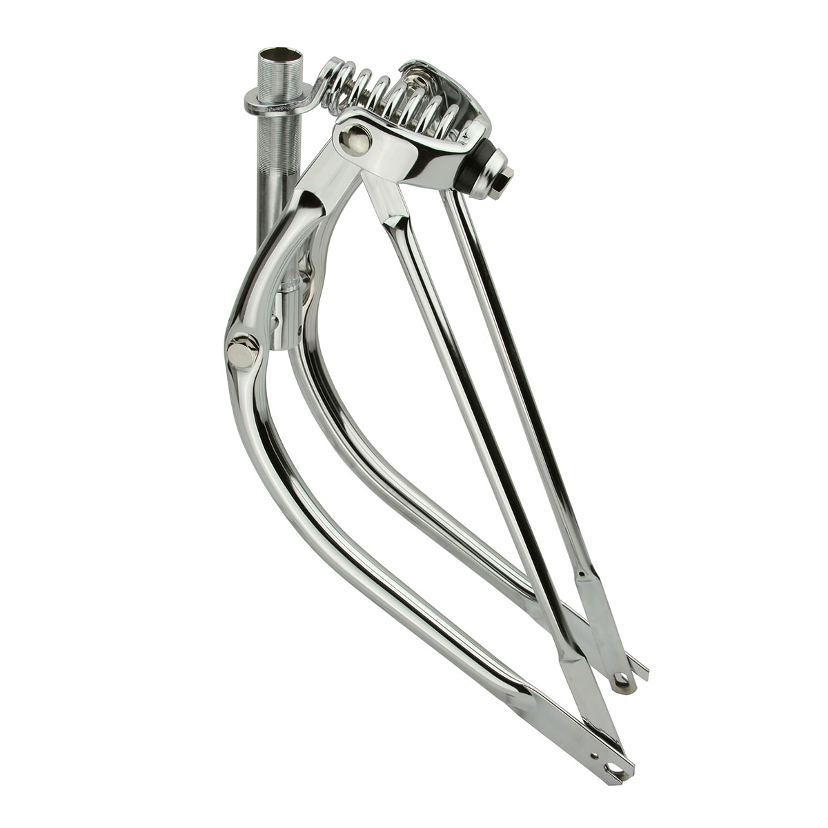 20 Lowrider Bent Spring Fork 1 Inch Chrome.