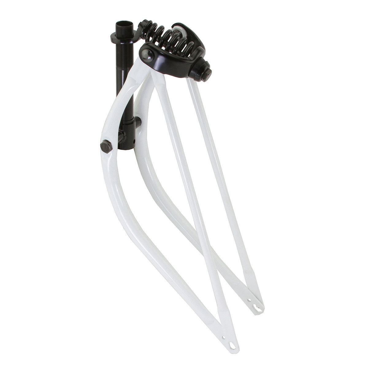 20 Lowrider Bent Spring Fork 1 Inch White/Black.