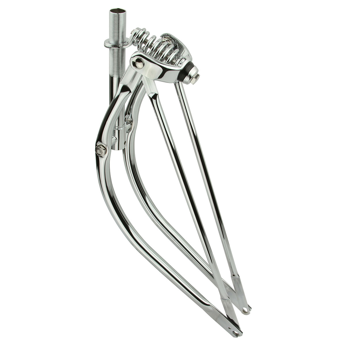 26 Lowrider Bent Spring Fork 1 Inch Chrome.