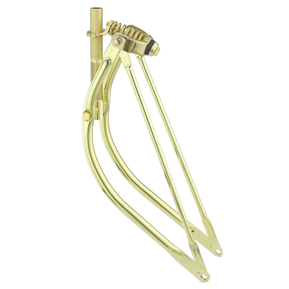 26 Lowrider Bent Spring Fork 1 Inch Gold.