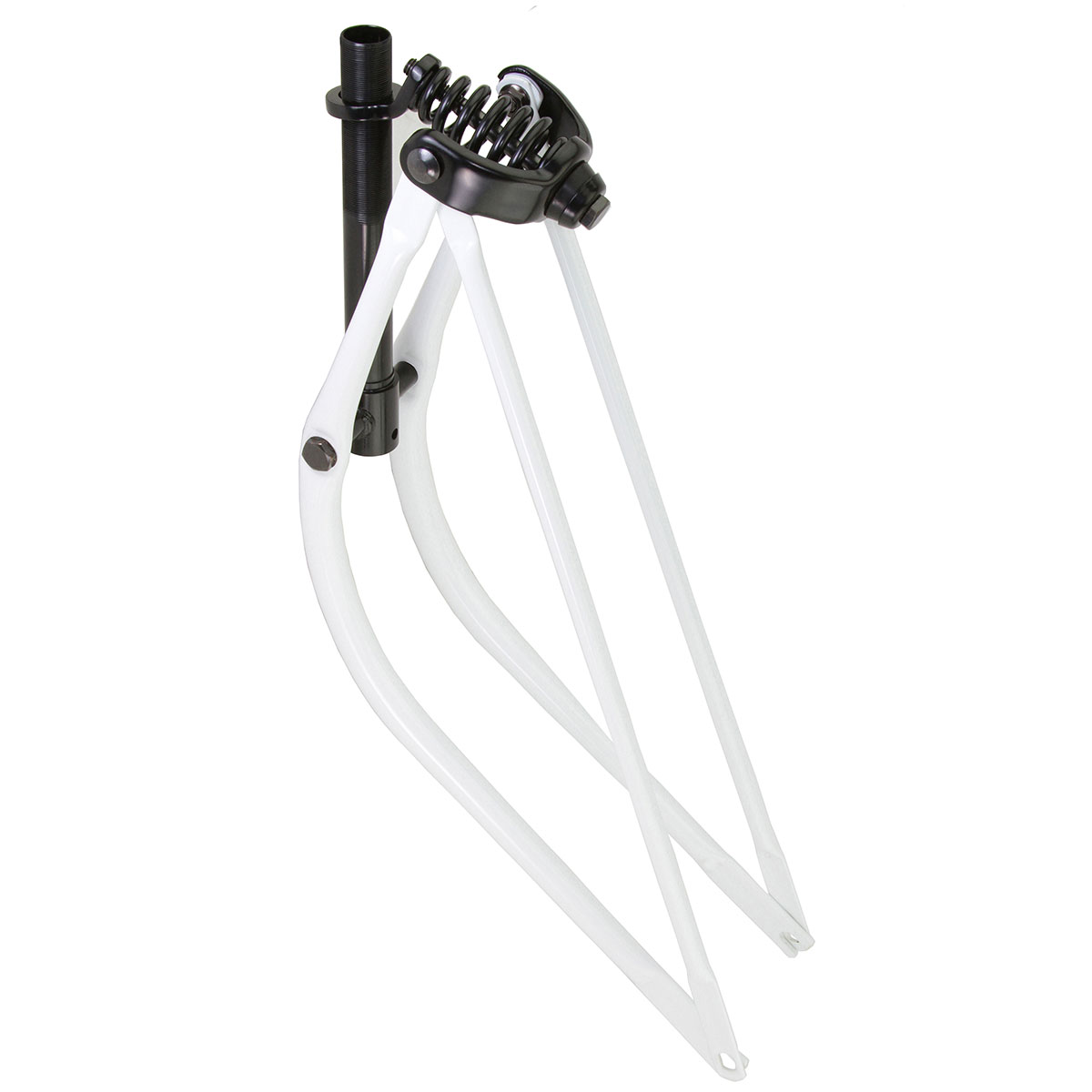 26 Lowrider Bent Spring Fork 1 Inch White/Black.