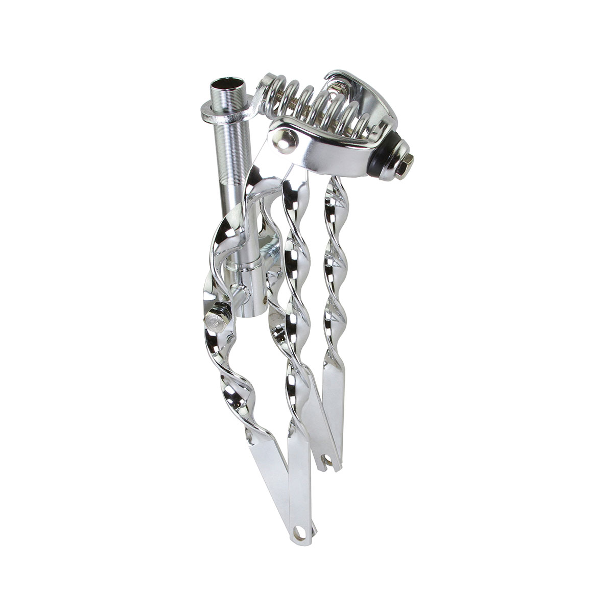 12 Lowrider Classic Flat Twisted Spring Fork 1 Inch Chrome.