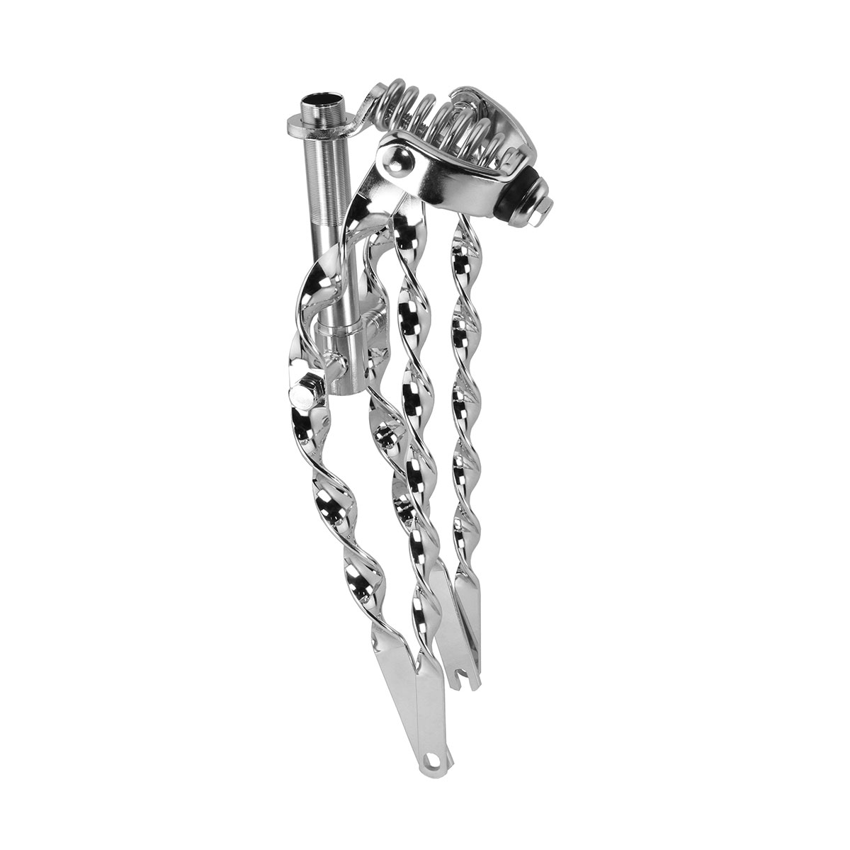 16 Lowrider Classic Flat Twisted Spring Fork 1 Inch Chrome.