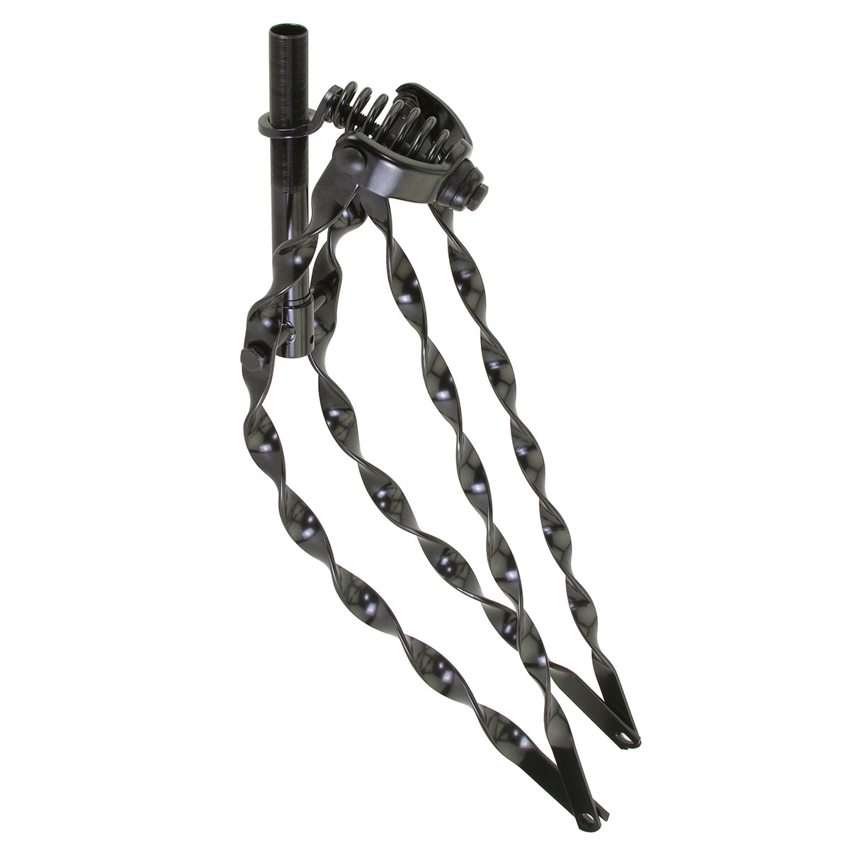 26 Lowrider Bent Flat Twisted Spring Fork 1 Inch Black.