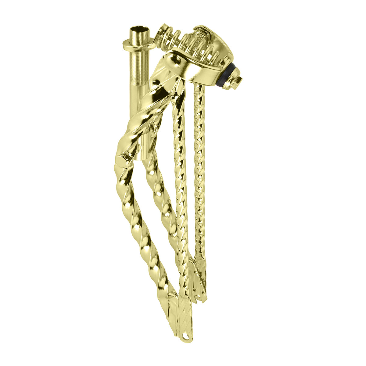 20 Lowrider Classic Square Twisted Spring Fork 1 Inch Gold.