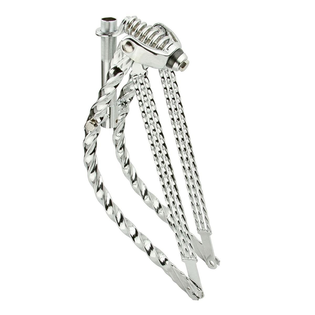 20 Lowrider Bent Triple Square Twisted Spring Fork 1 Inch...