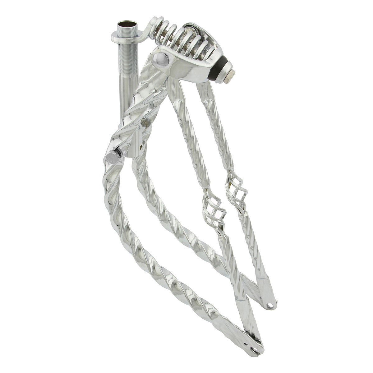20 Lowrider Bent Square Spring Fork 1 Inch W/Twisted Cage...