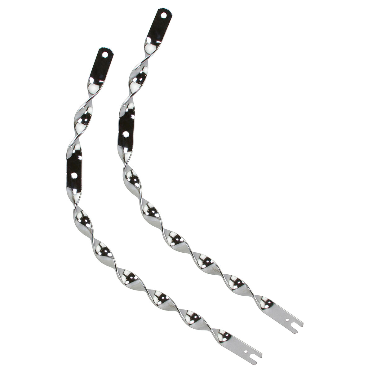 26 Lowrider Bent Flat Twisted Spring Fork Legs Chrome.