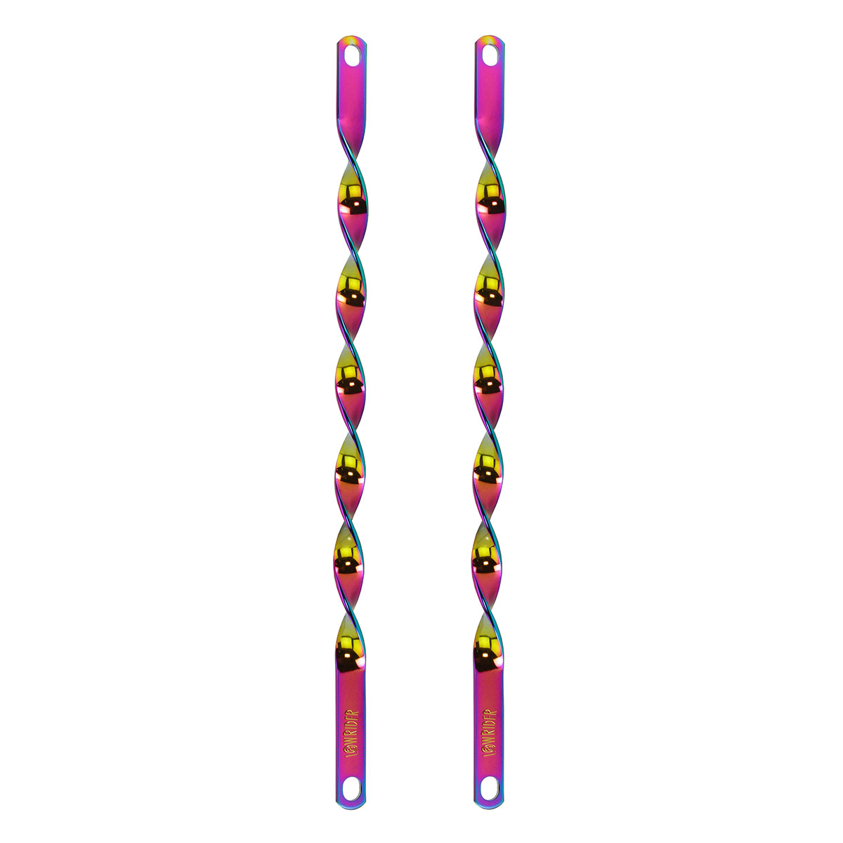 20 Flat Twisted Spring Fork Bars Oil Slick.