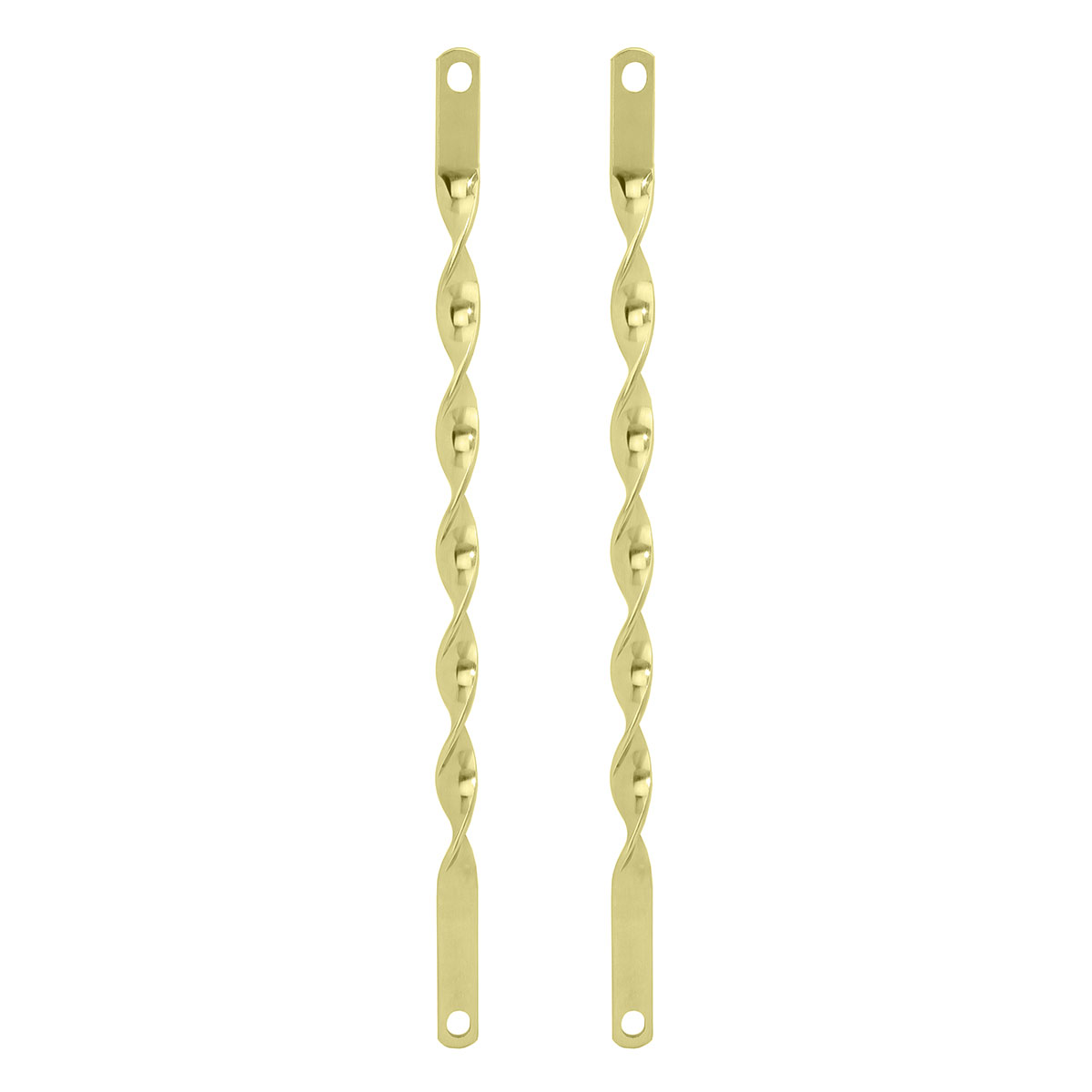 20 Flat Twisted Spring Fork Bars Gold.